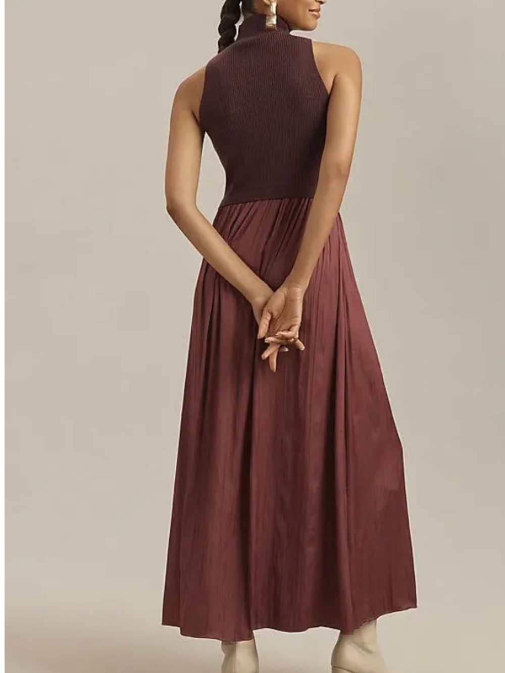Anthropologie The Thea Twofer Sweater Dress: Sleeveless Edition in purple XL - Picture 3 of 7
